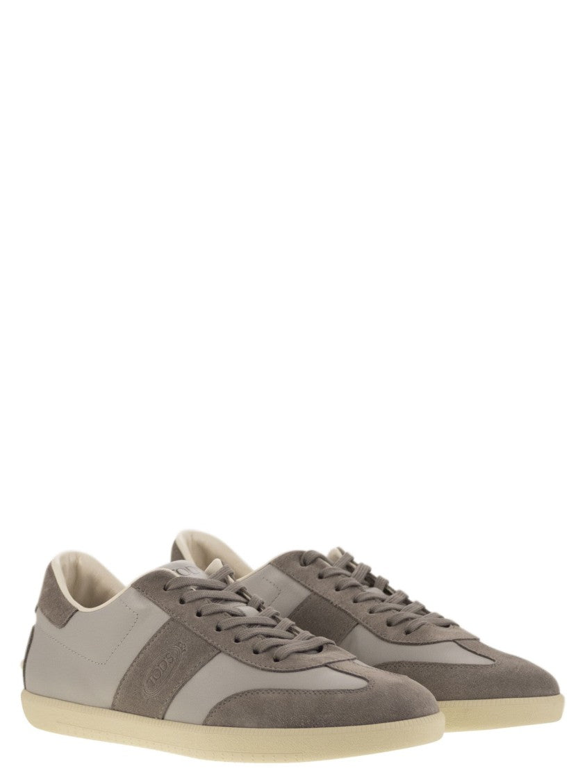 Tod's Smooth Leather And Suede Tabs Sneakers