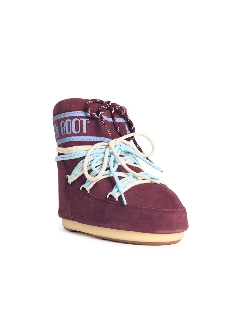 Moon Boot Burgundy Suede Boots