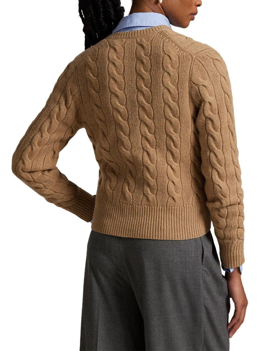 Polo Ralph Lauren Cable Knit Cardigan With Button-Down Front
