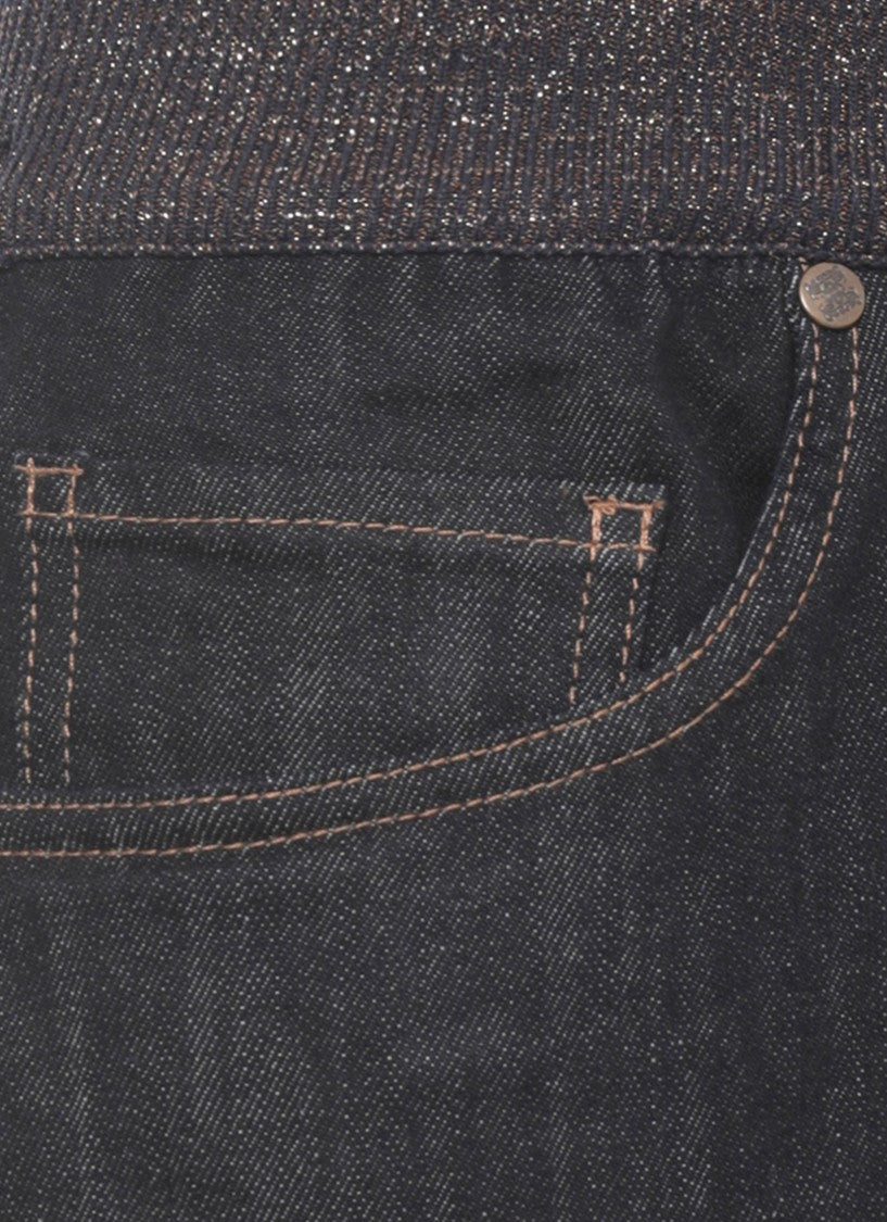 Panicale Blue Cotton Straight-Leg Pants