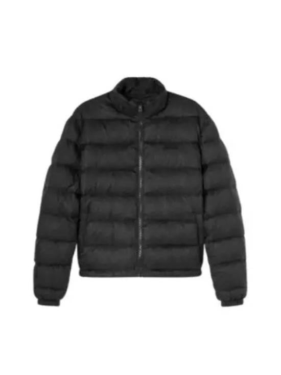 Versace Horizontal Quilted Padded Jacket With Stand Collar And Zipper Closure