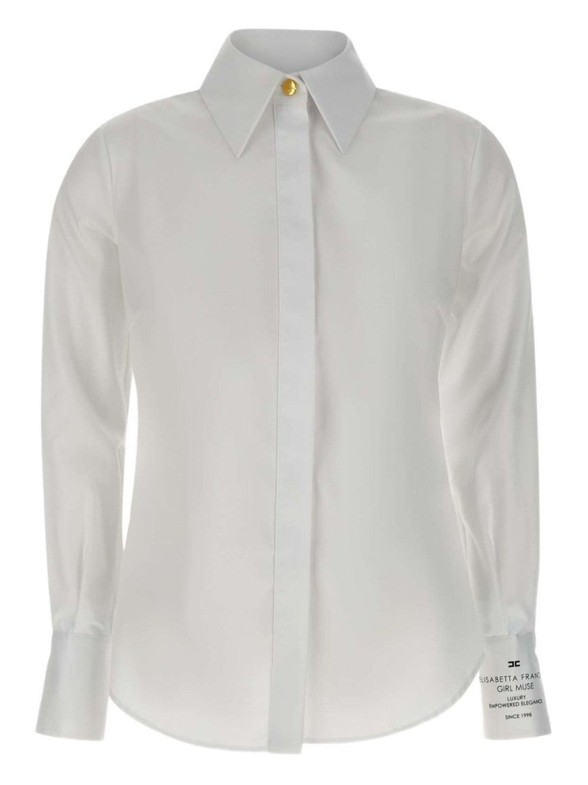 Elisabetta Franchi Tailored White Shirt With Classic Collar