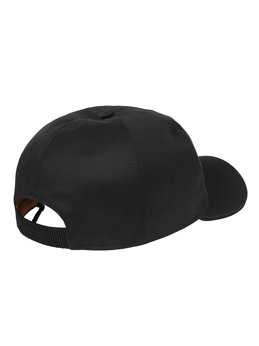 Zegna Motorin Lined Minimalist Black Polyester Hat