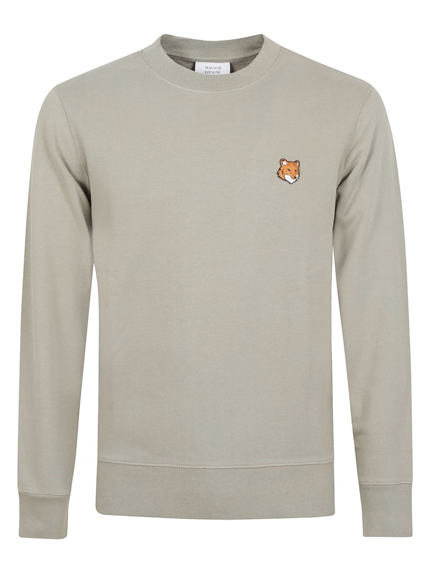 Maison Kitsuné Cotton Sweater With Embroidered Fox Emblem
