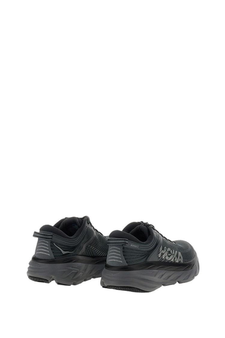 Hoka Black Bondi 7 Mesh Sneakers