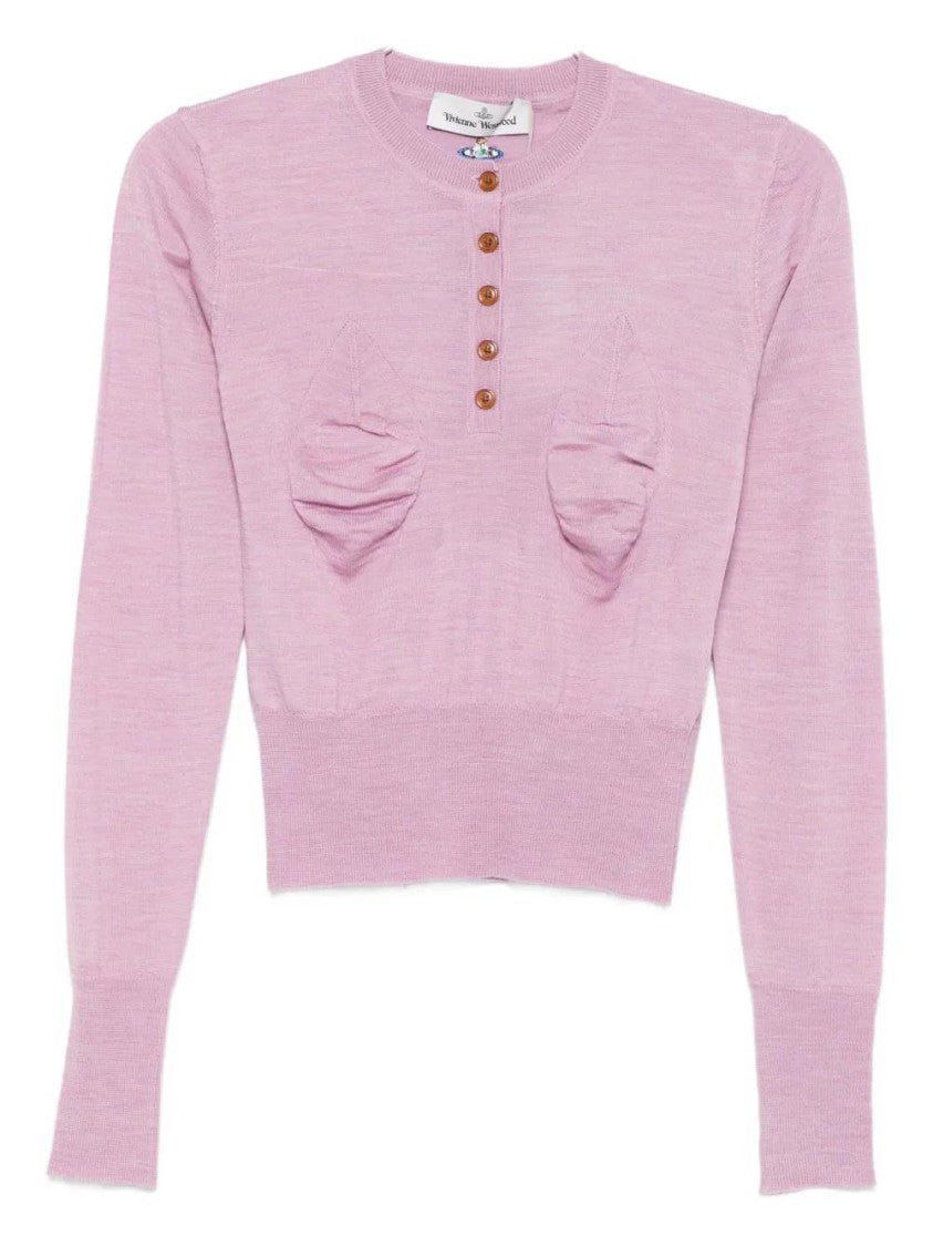 Vivienne Westwood Cropped Light Pink Knit Jumper