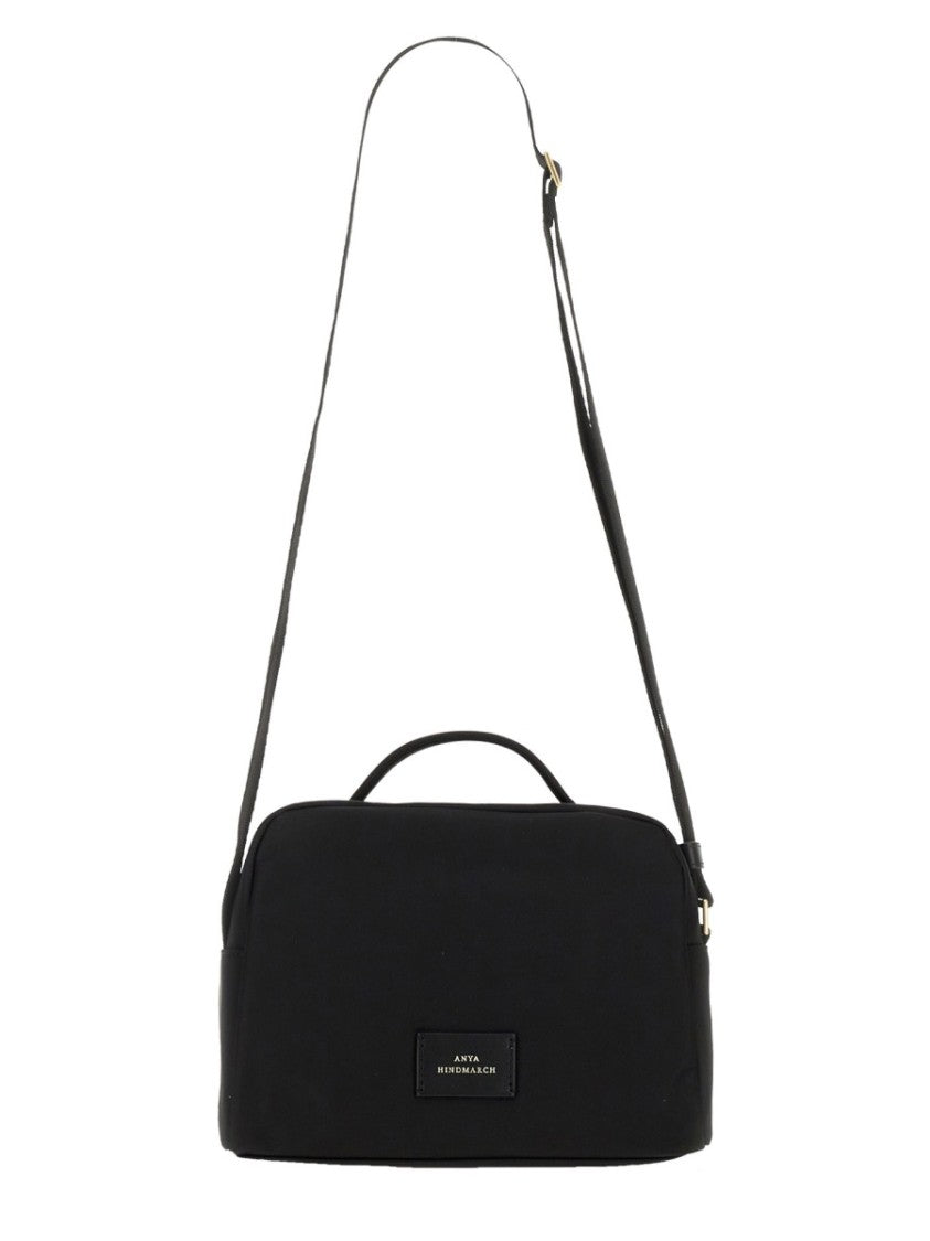 Anya Hindmarch Rectangular Crossbody Bag With Eye Motifs And Gold-Tone Accents