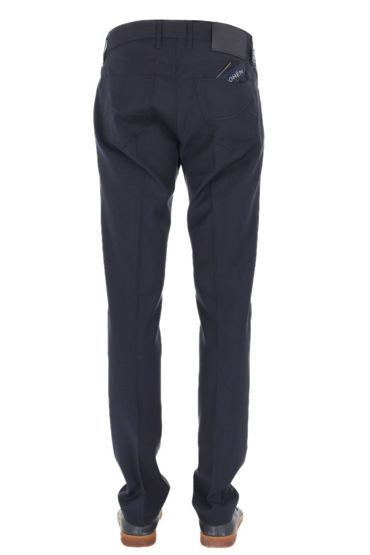 Jacob Cohen Blue Bard Fresco Wool Pants