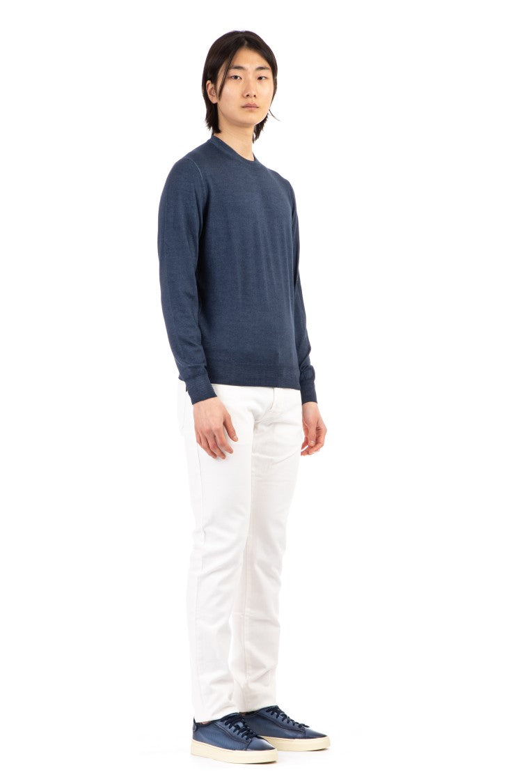 Drumohr Super 140’S Watercolor Dyed Extrafine Wool Crewneck Sweater