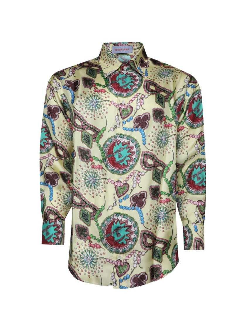 Bluemarble Printed Silk Twill Shirt