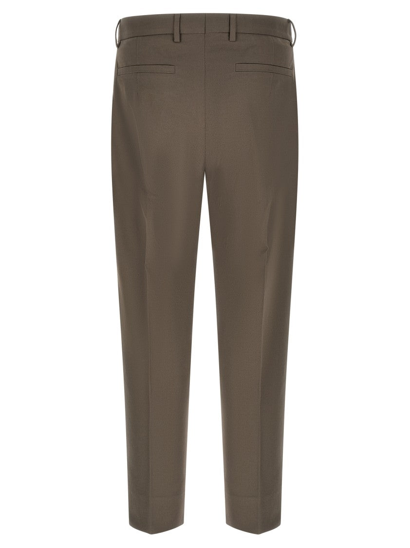 Zegna Brown Tailored Trousers With Refined Cut And Pockets