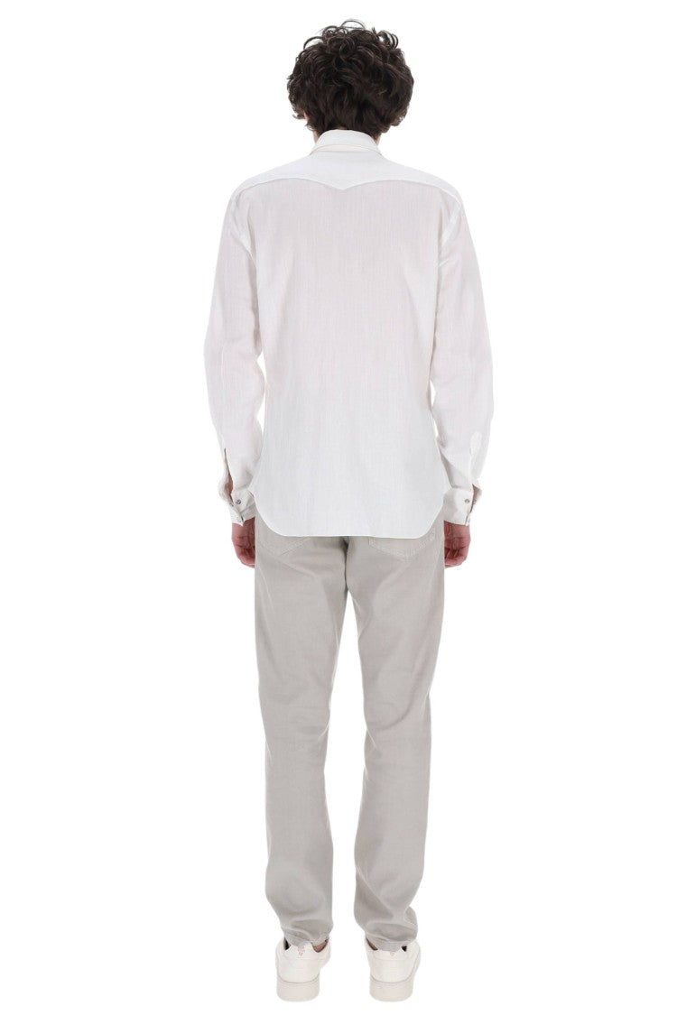 Barba Dandylife Texas Cotton-Linen Casual Shirt