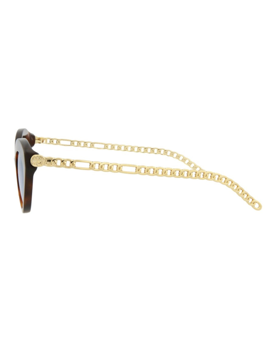 Gucci Cat Eye-Frame Acetate Sunglasses With Gold-Tone Temples