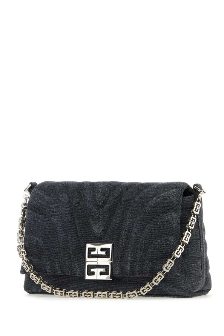 Givenchy Black Denim Medium 4G Soft Handbag