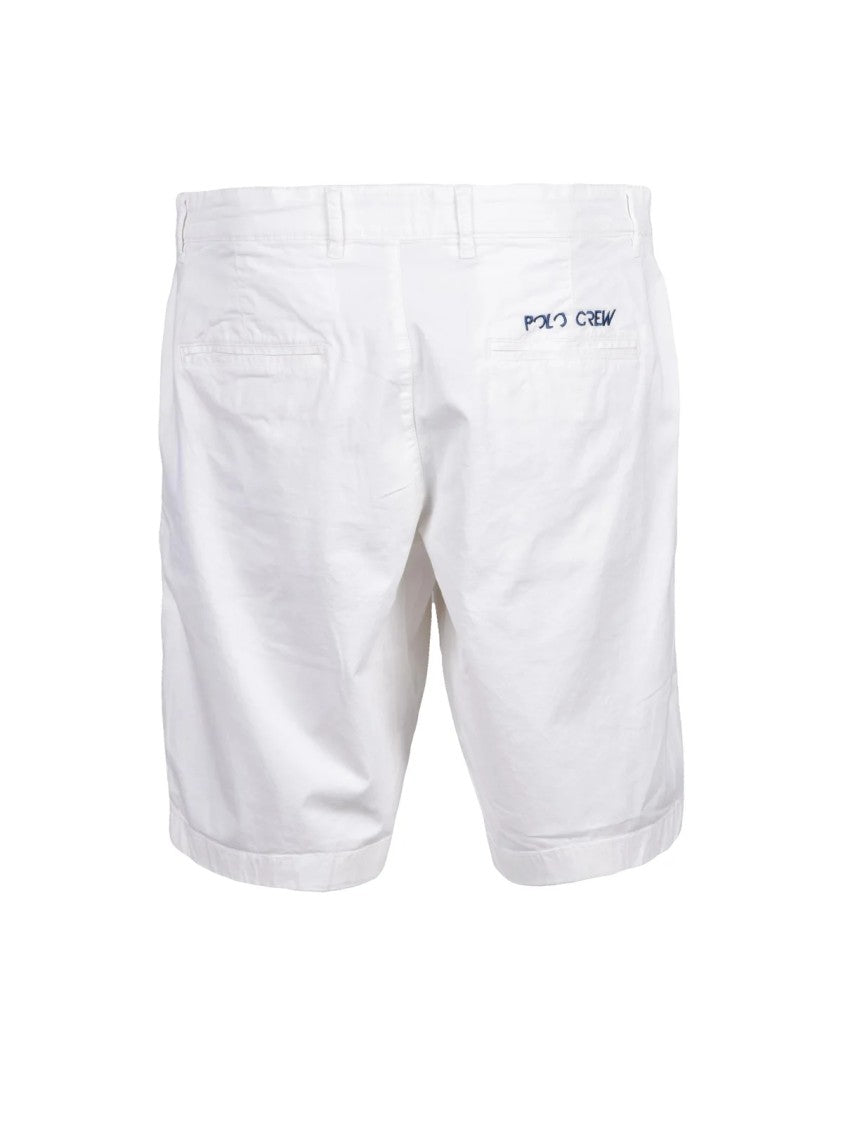 La Martina White Cotton Bermuda Shorts