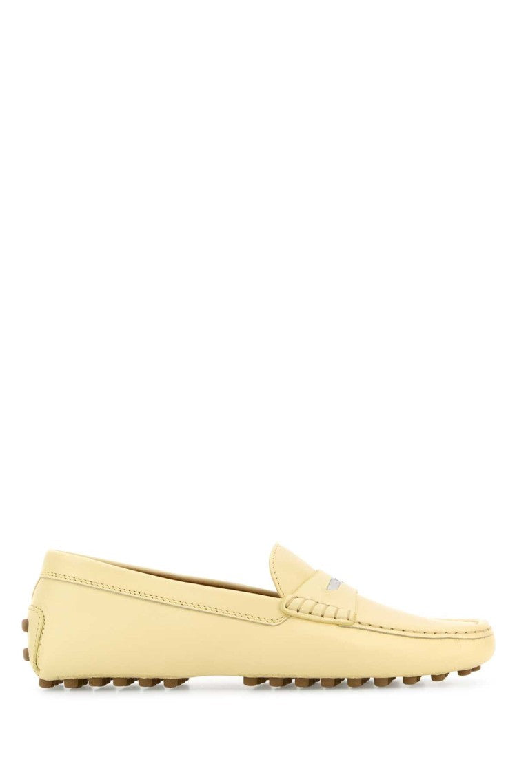 Tod's Pastel Yellow Leather Loafers