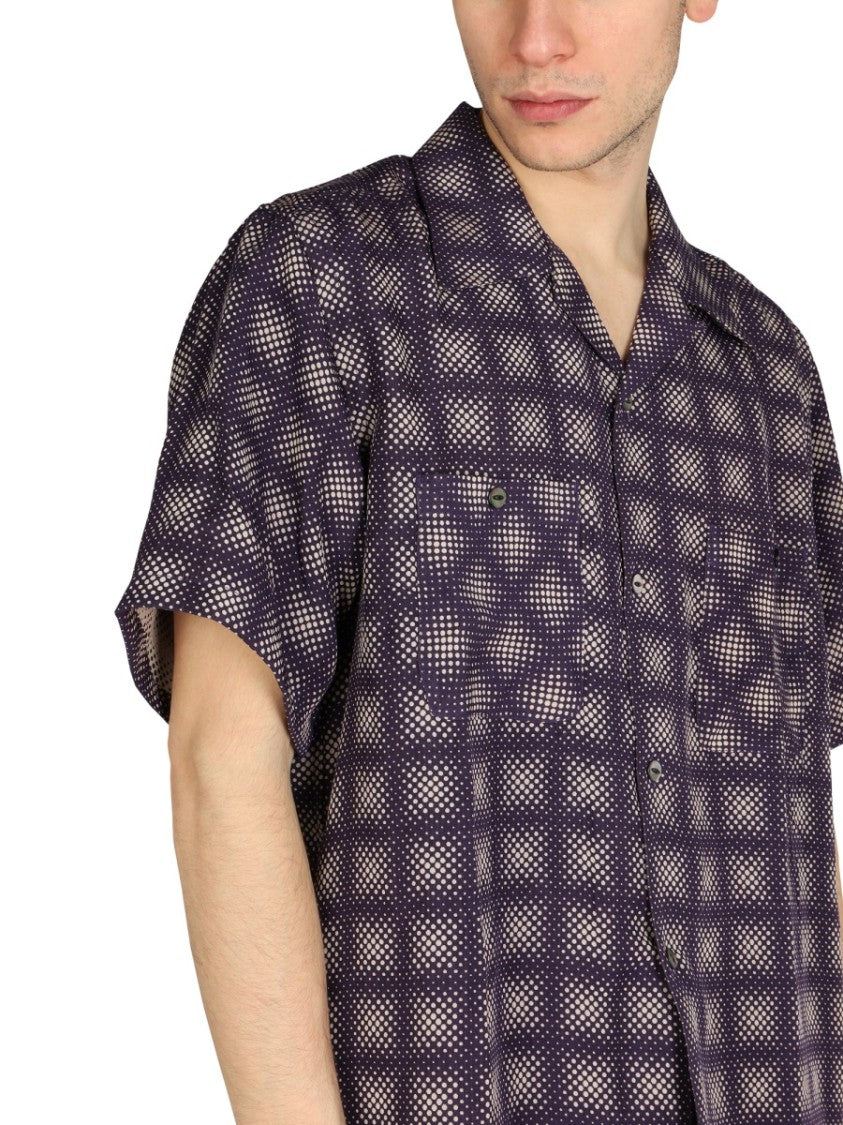 Needles Check Print Shirt With Bowling Collar