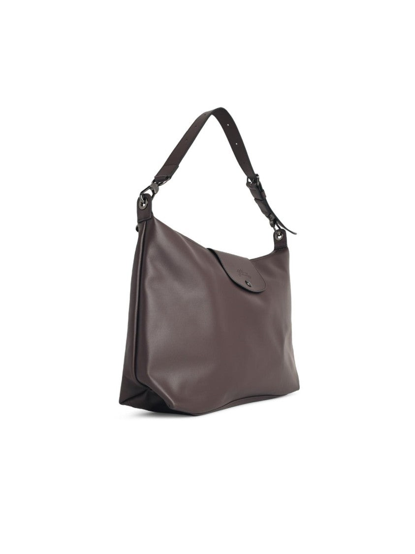 Longchamp 'Xl Le Pliage Xtra' 'Moka' Leather Hobo Bag