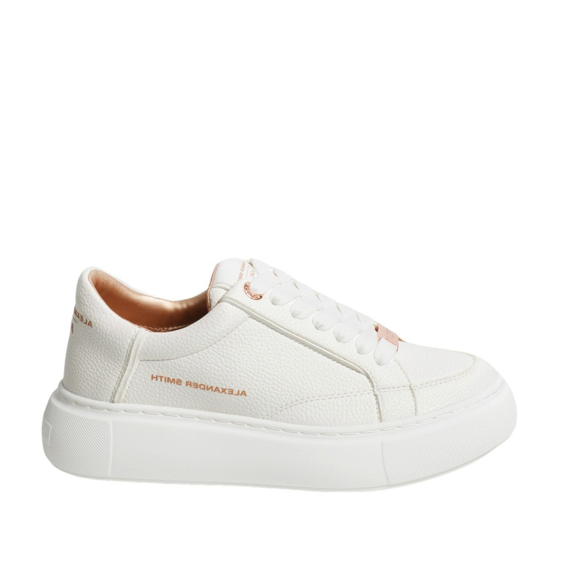 Alexander Smith White Faux Leather Ecogreenwich Sneaker