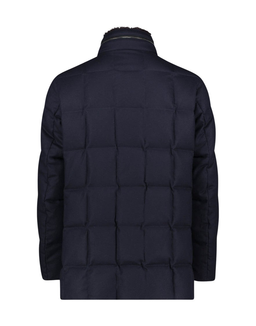 Agf Blue Quilted Jacket