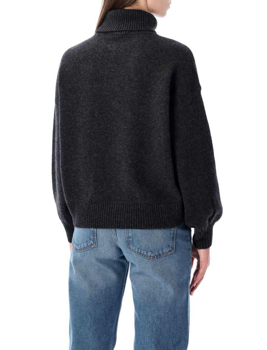 Sessùn Grey Wool Turtleneck Sweater