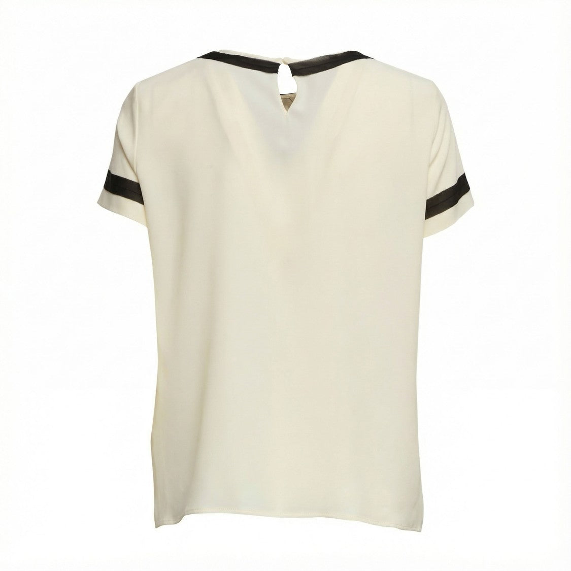 N°21 Short-Sleeve Blouse With Black Trims