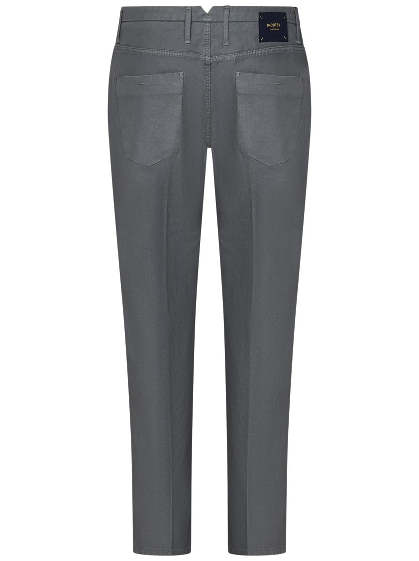 Incotex Grey Slim-Fit Trousers
