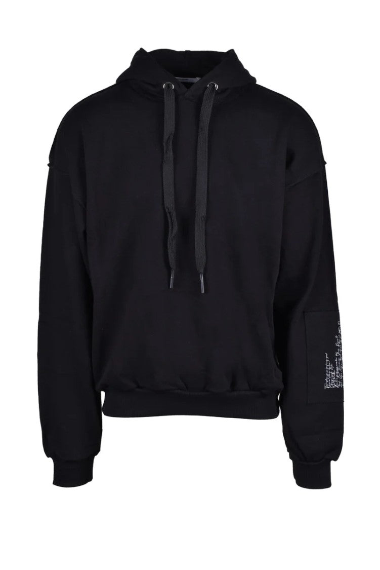 Takeshy Kurosawa Black Hooded Cotton Sweatshirt