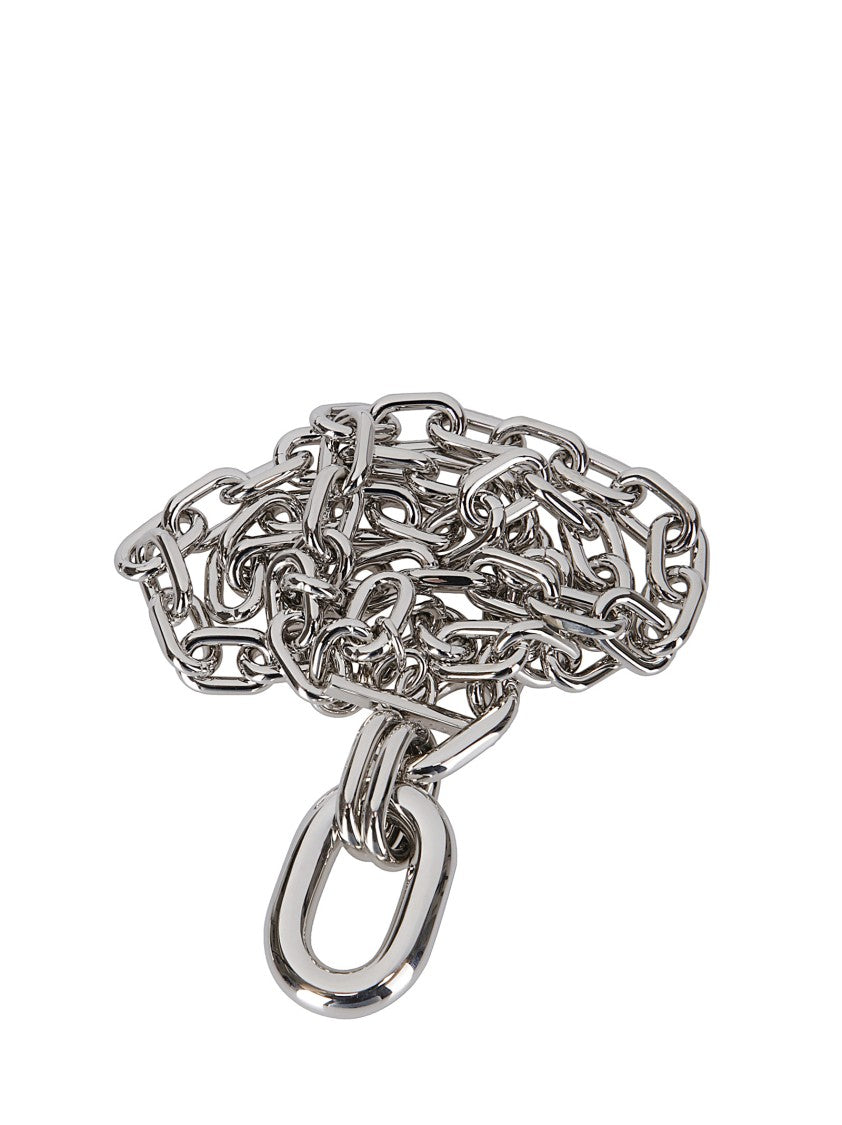 Paco Rabanne Polished Aluminum Chain Necklace With Toggle Clasp