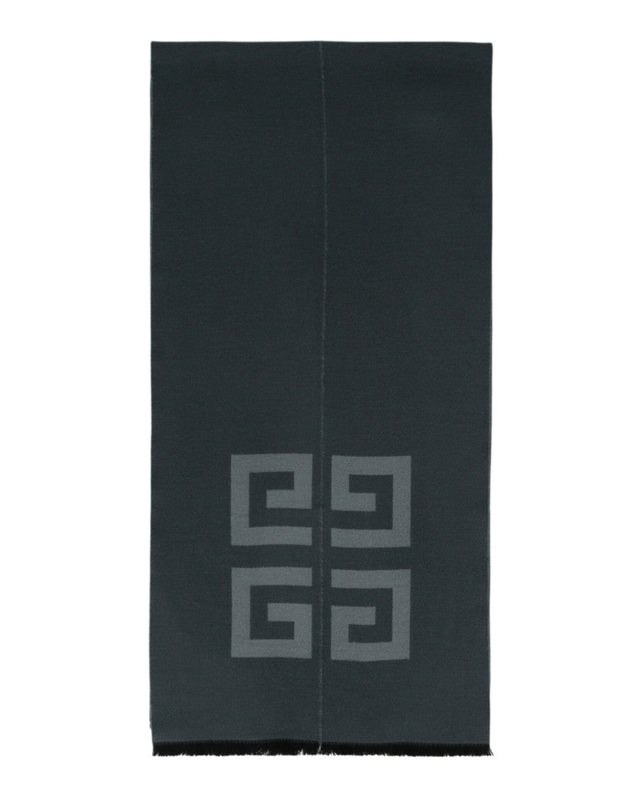 Givenchy Split Design Oblong Scarf With Logo Print