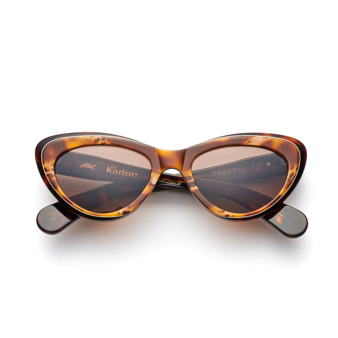 Kador Pretty Bold Cat-Eye Tortoiseshell Sunglasses With Vintage Inspiration