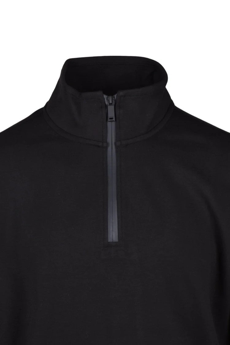 Calvin Klein Black Half-Zip Stretch Sweatshirt