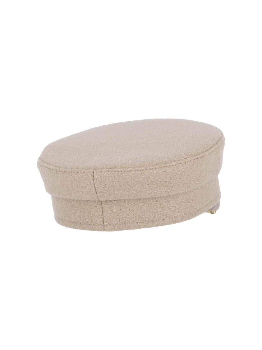 Ruslan Baginskiy Baker Boy Wool Blend Hat Cream