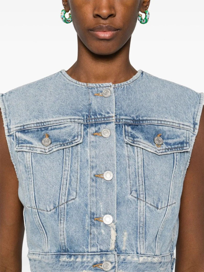 Agolde Leo Cotton Denim Vest