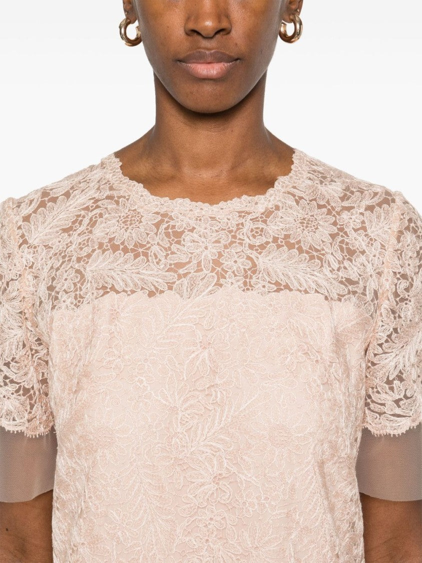 Ermanno Scervino Lace Overlay Evening Dress