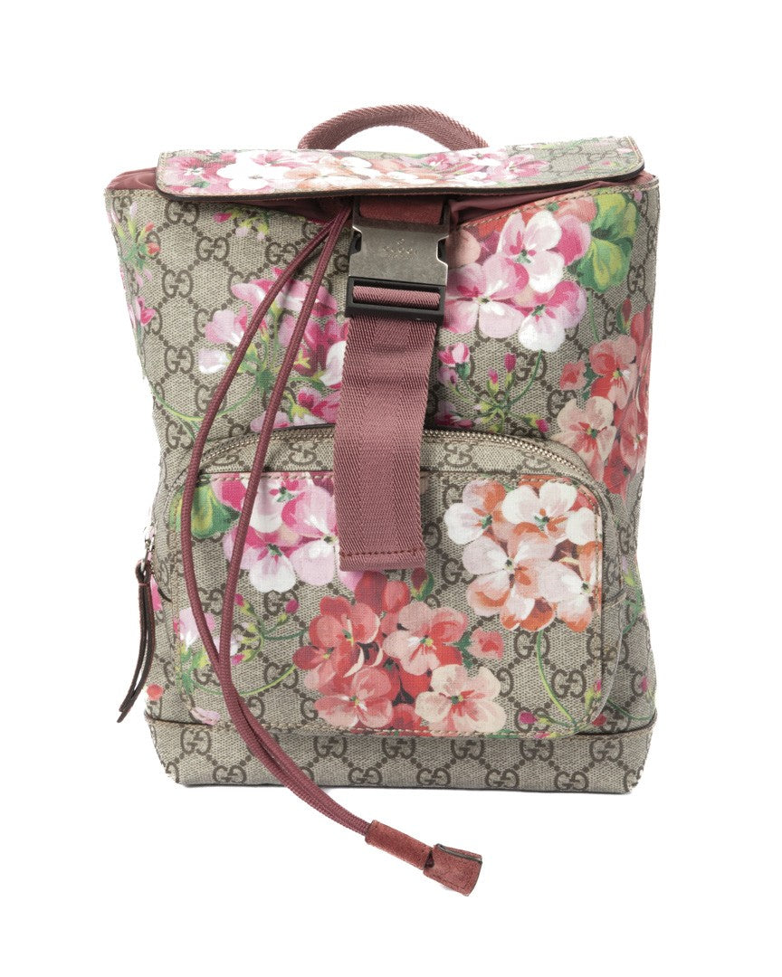 Gucci Small Floral-Print Gg Supreme Canvas Backpack