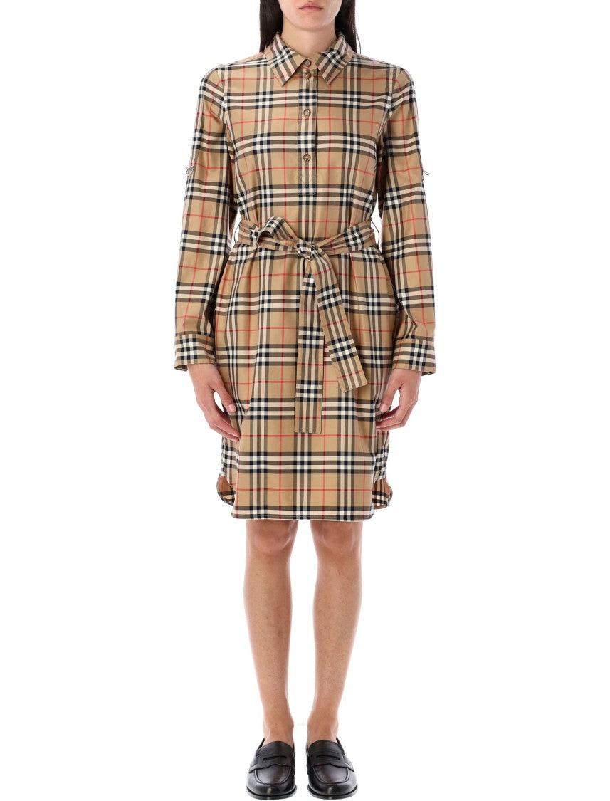 Burberry Kari Knee-Length Classic Check Dress