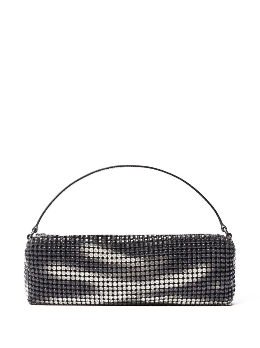 Alexander Wang Rectangle Bag With Black Crystal Embellishment