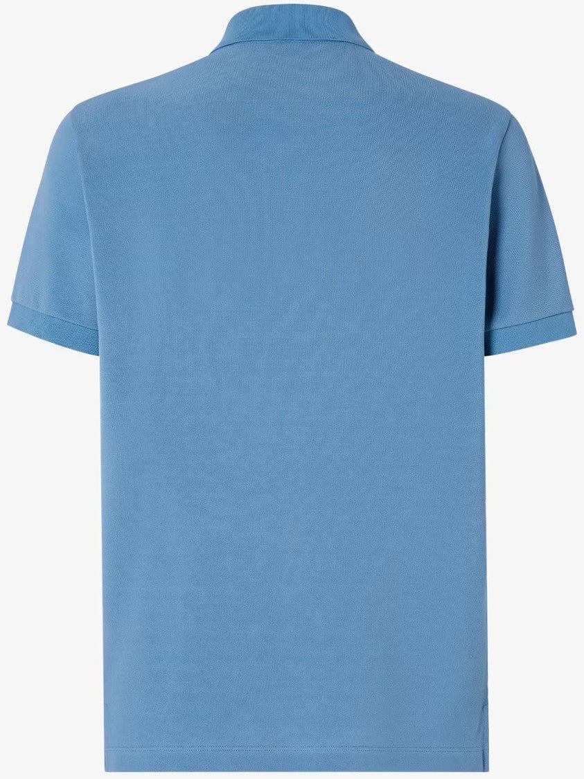 Fendi Light Blue Slim-Fit Embroidered Logo Polo
