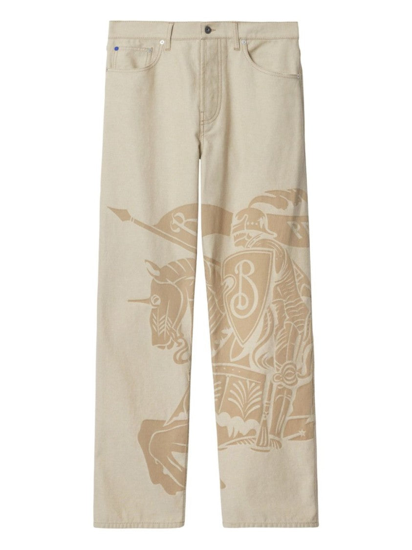 Burberry Equestrian Knight Motif Trousers
