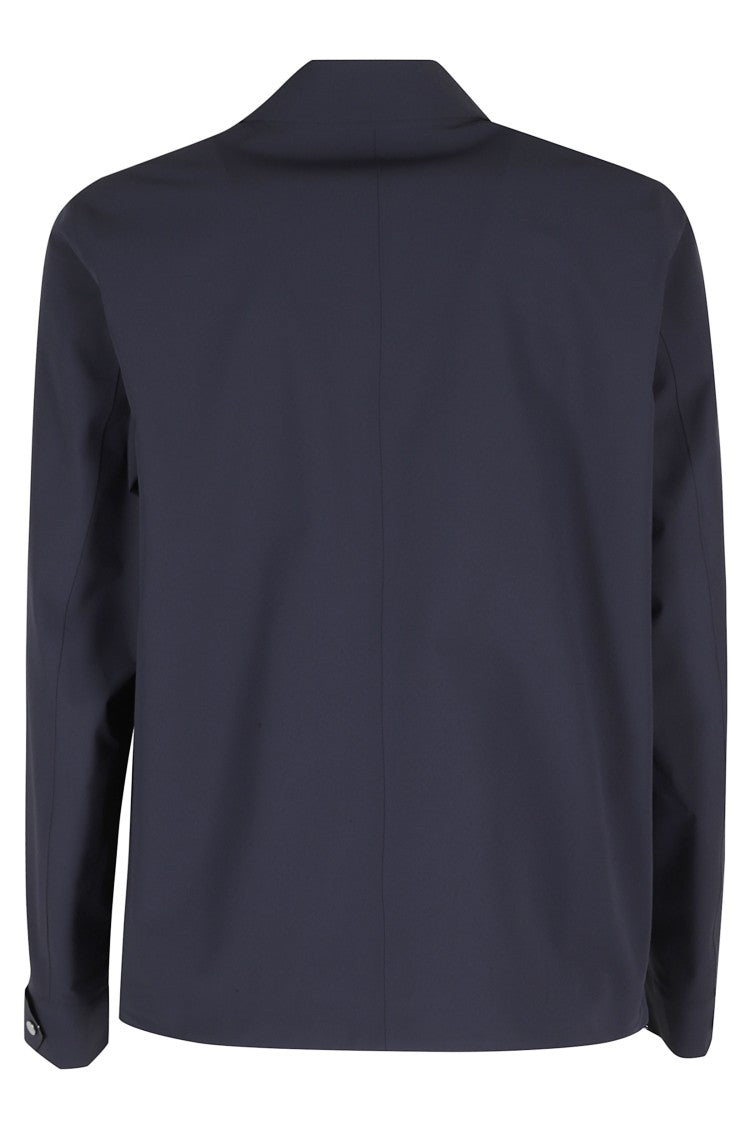 Herno Blue Logo-Buttons Press-Studs Polyamide Jacket