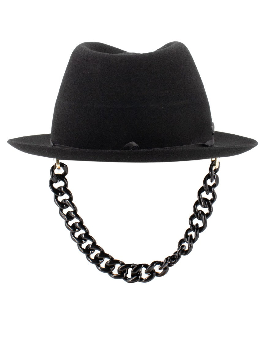 Borsalino Black Wool Hat