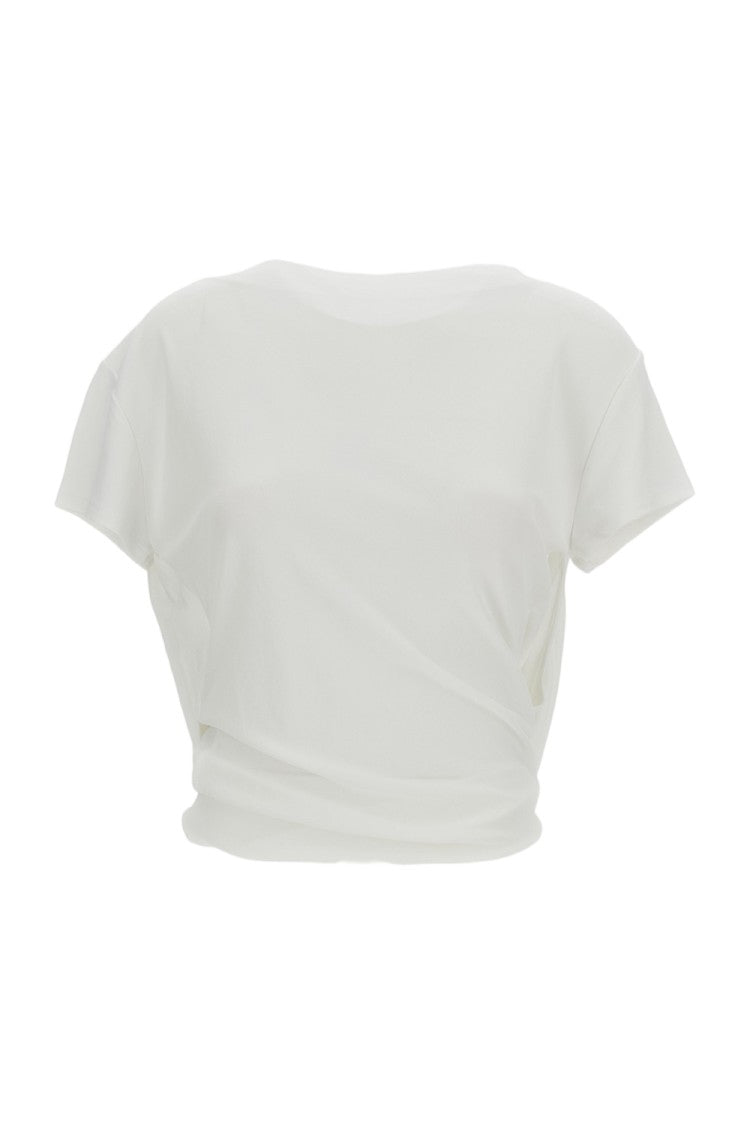 Jacquemus Fluid Viscose Draped Open-Back Top