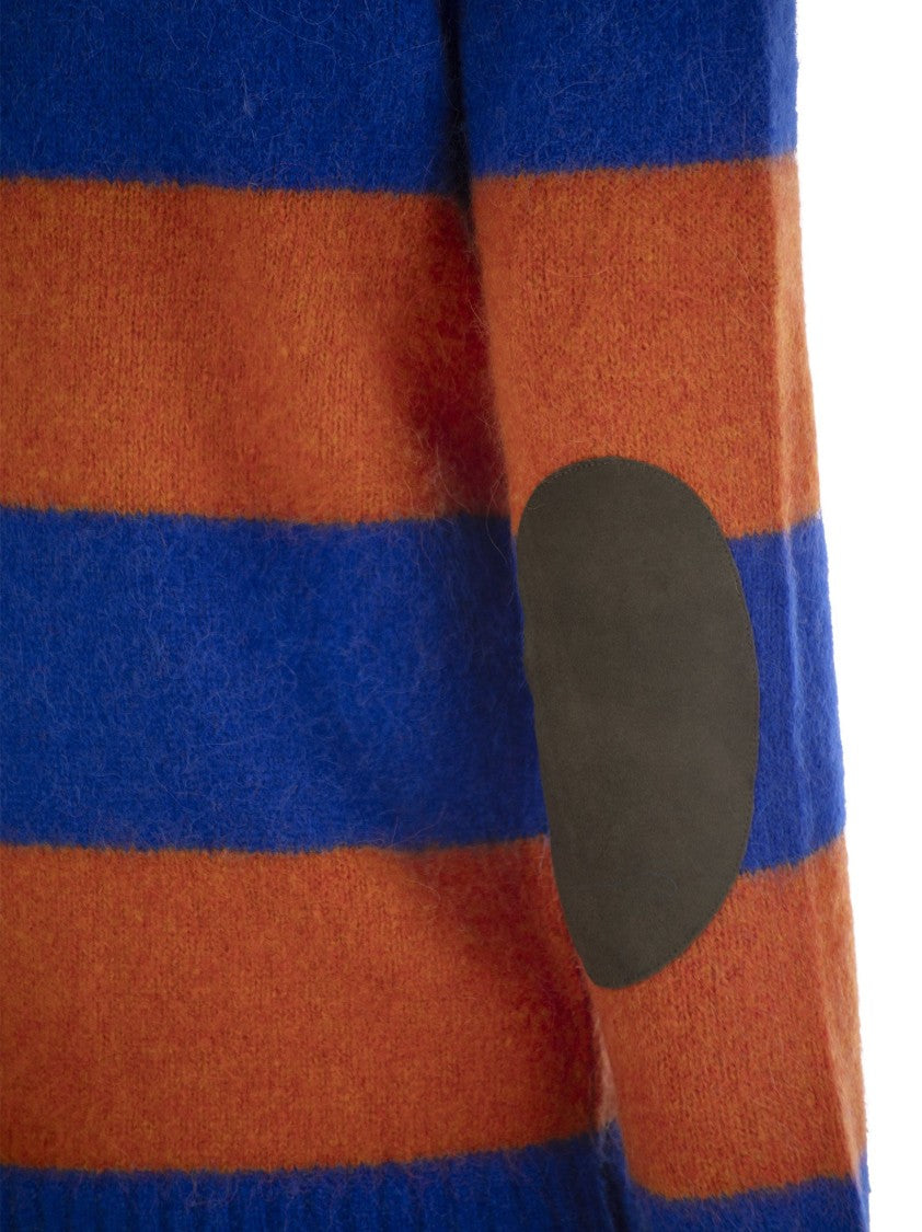 Polo Ralph Lauren Striped Jersey With Suede Patches