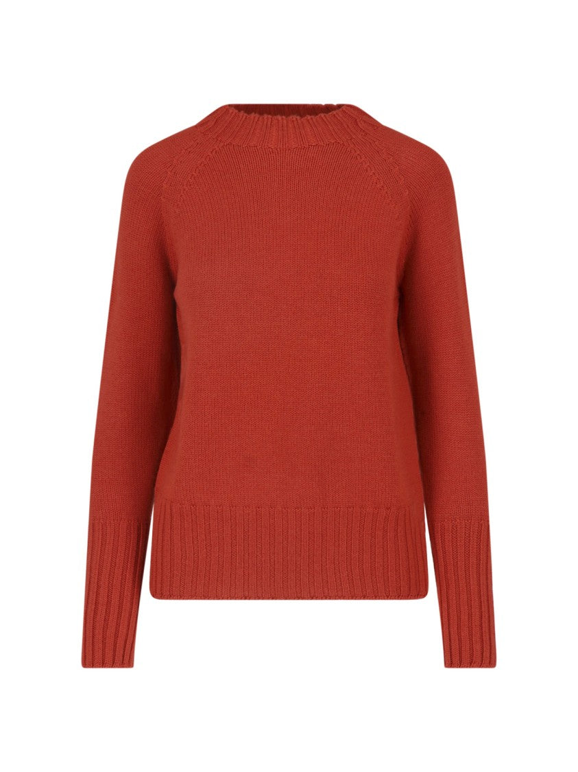 Drumohr Orange Merino Wool Crewneck Sweater