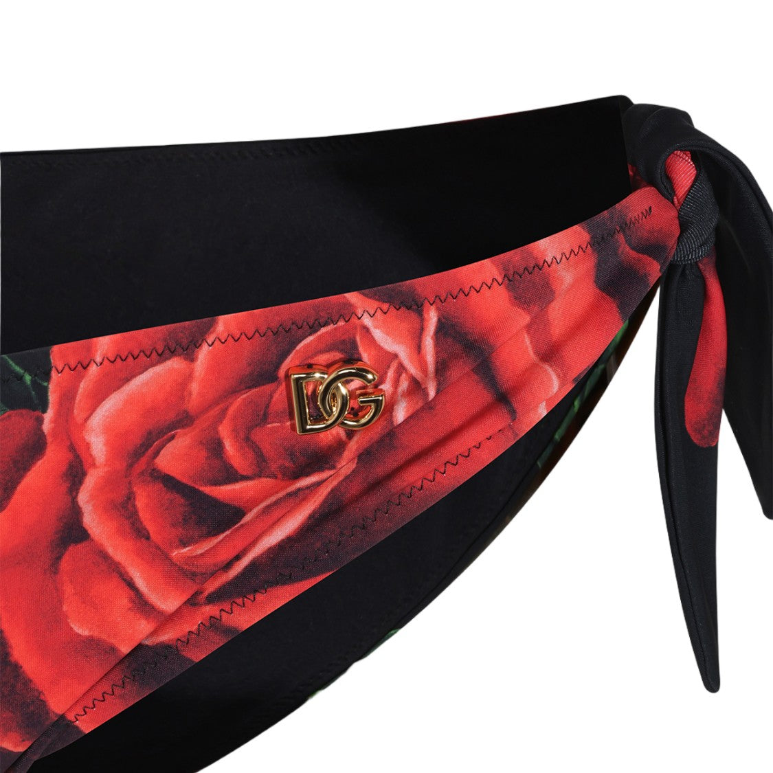 Dolce & Gabbana Rose Print Halter Neck Side-Tie Bikini Set