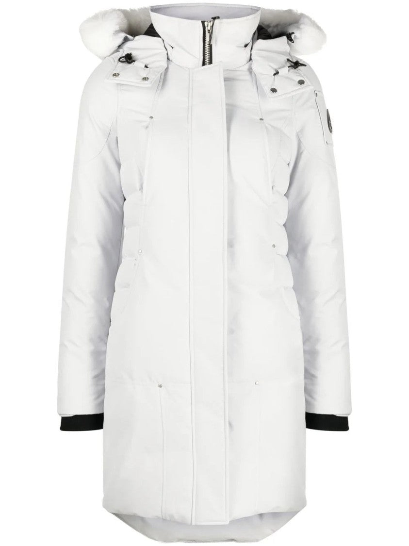 Moose Knuckles Versatile Beige Puffer Parka With Adjustable Hood