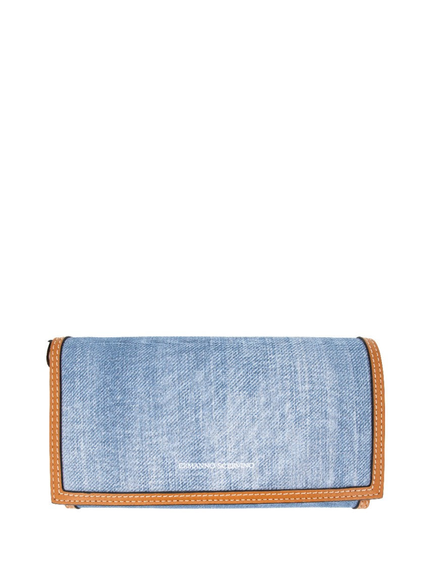 Ermanno Scervino Textured Denim Wallet