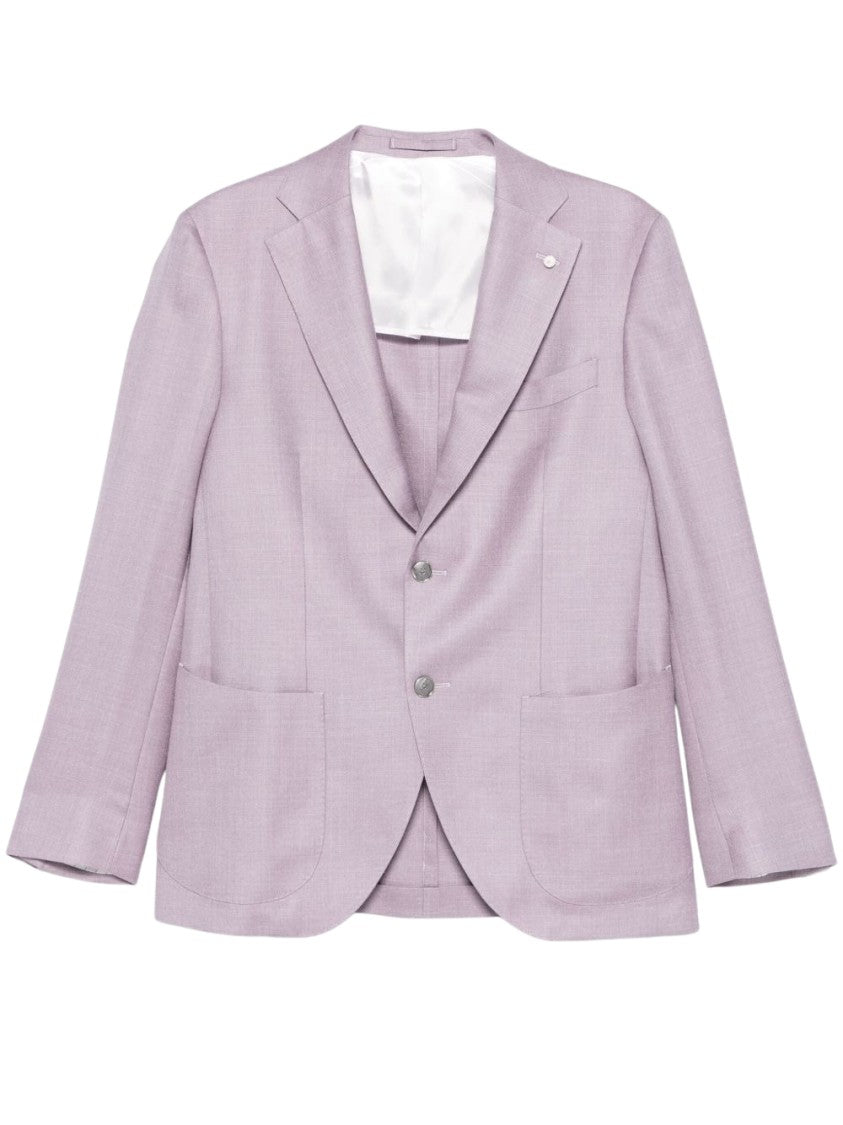 Luigi Bianchi Light Purple Linen Jacket