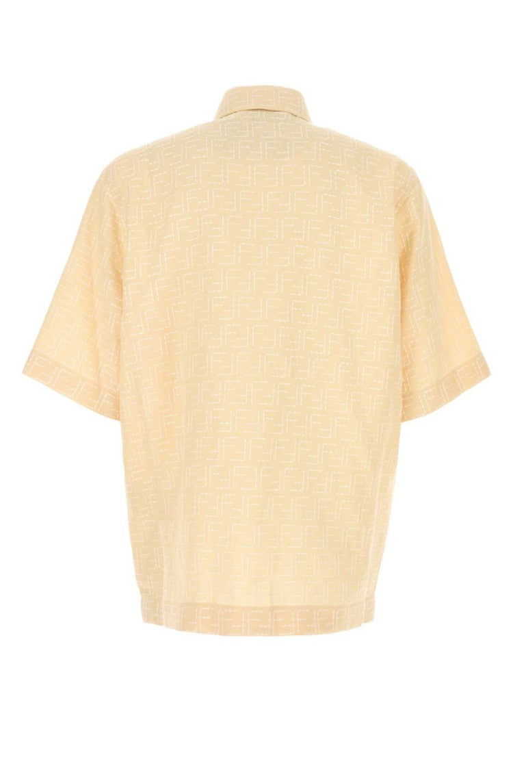 Fendi Cream Linen Blend Shirt